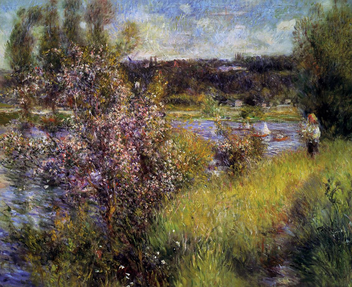 The Seine at Chatou - Pierre-Auguste Renoir painting on canvas